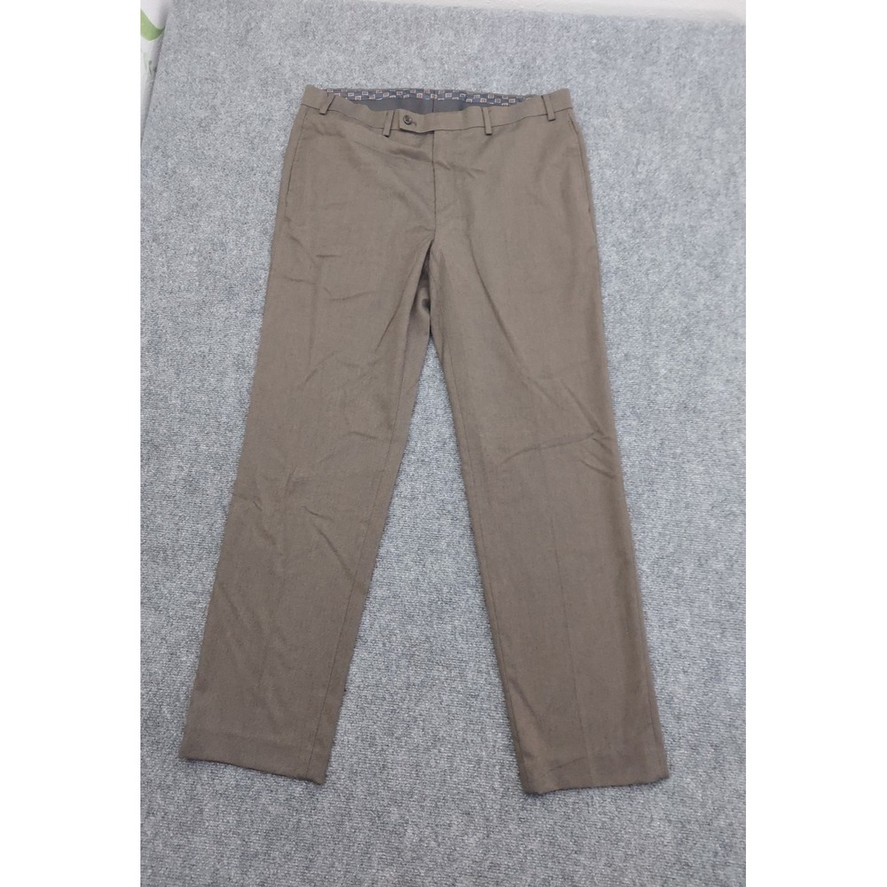 LRL‎ Ralph Lauren Pants Mens 36x32 Brown Flat Front Dress Business comfort